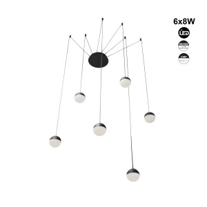 Suspension LED design Orbit 6x8W (48W)