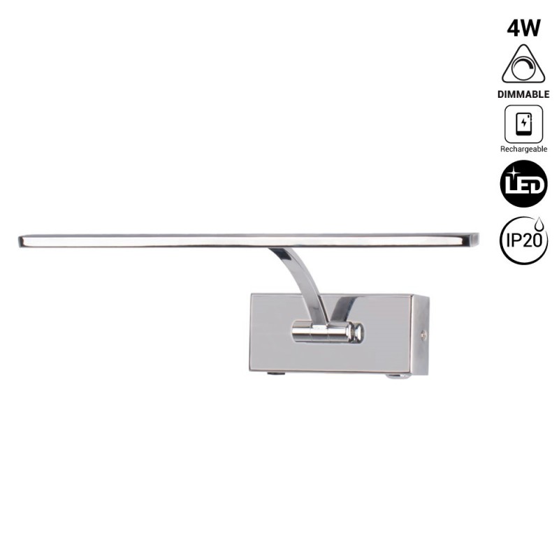 Applique tableau LED à batterie - Dimmable - 4W - 34cm