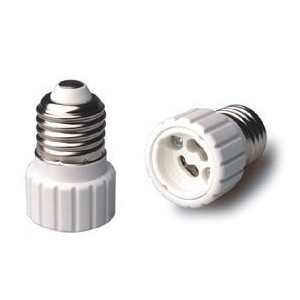 Douille adaptateur convertisseur culot blanc E27 vers E27 Rallonge pour  ampoules courantes (LED, halogène, ampoule économique)