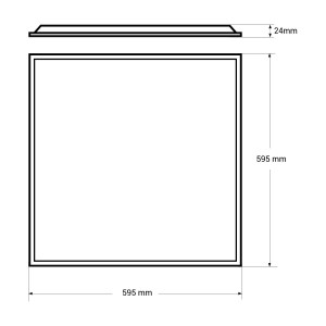 Dimensions du panneau LED rétroéclairé