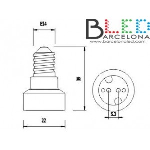 Adaptateur MR16 vers E14