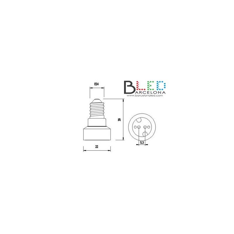 Adaptateur MR16 vers E14 Adaptateur MR16 vers E14