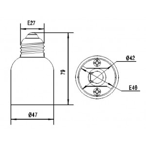 Adaptateur douille E40 vers E27