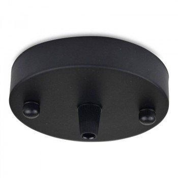 FLEURON METALLIQUE NOIR MAT POUR LAMPE SUSPENDUE FLEURON METALLIQUE NOIR MAT POUR LAMPE SUSPENDUE