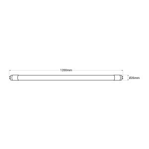 Tube neon Led T8 120cm blanc neutre 4000k 18W avec starter