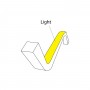 Gaine néon flexible en silicone pour rubans LED - Courbure verticale