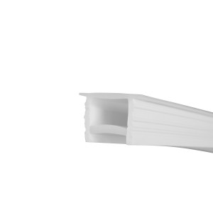 Gaine flexible encastrée en silicone pour la conversion du ruban LED en néon - 16x16 - 5 mètres - Courbure verticale