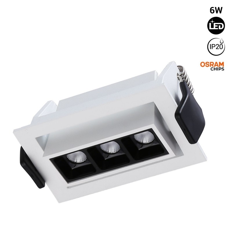 Spot LED triple encastrable 3xGU10 V-TAC - COMAF Comptoir Africain