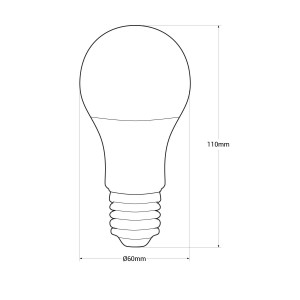 Dimension Ampoule LED E27 A60