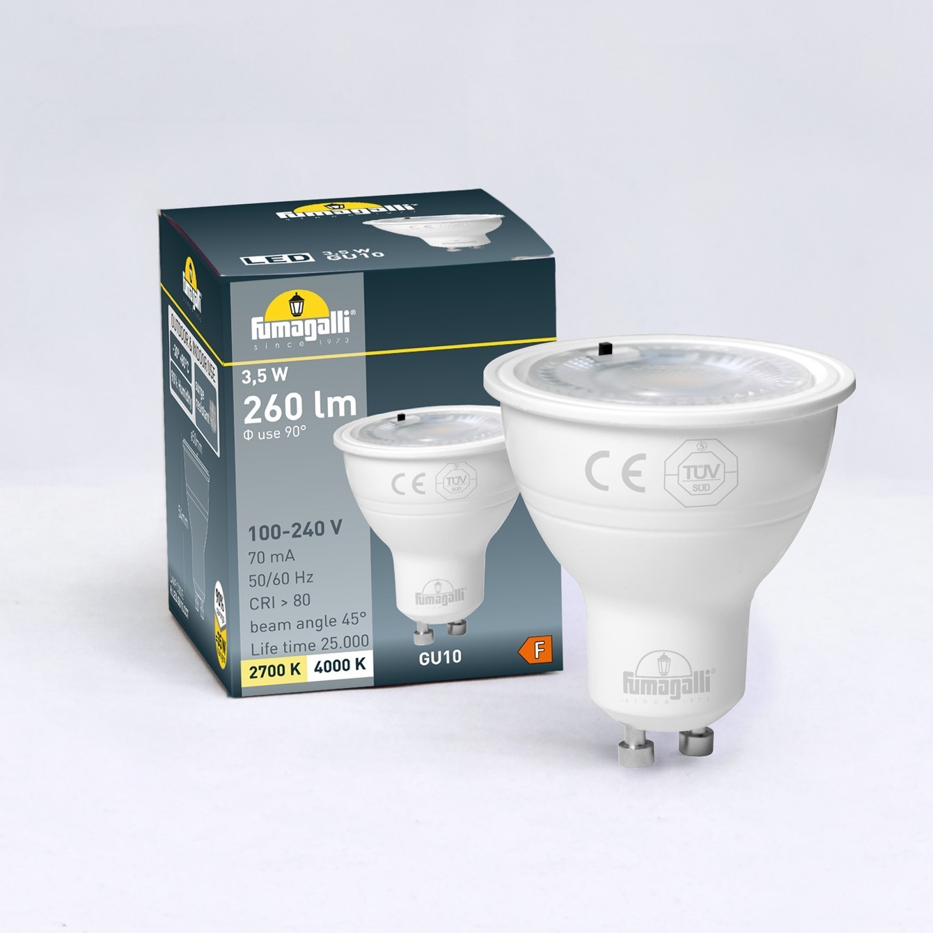 Ampoule LED GU10 7W SMART DIMMABLE dimmable sans variateur à 3