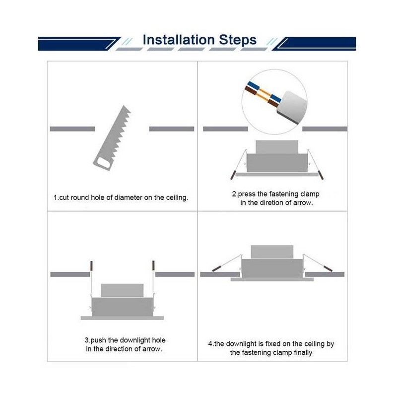 Downlight facile installation