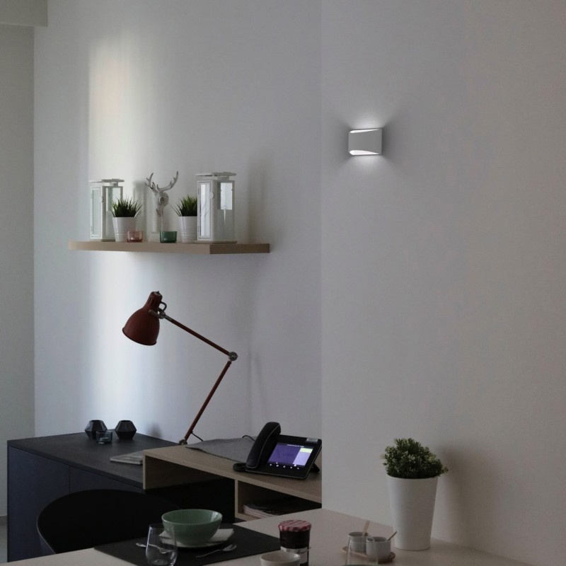 Applique en plâtre double éclairage