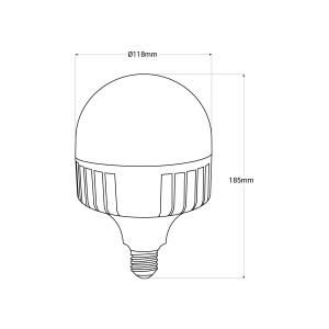 Ampoule LED E27 haute puissance - 50W - Fumagalli - ø118mm