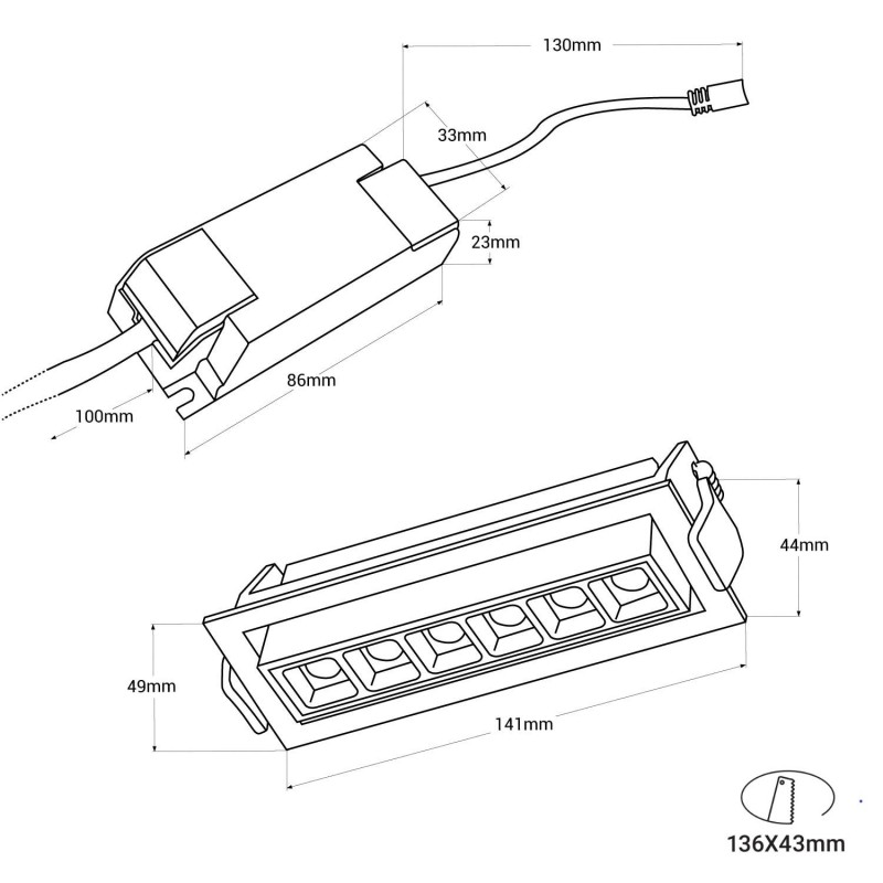 Variateur de lumière encastrable avec plaque de finition 80x80mm série  Lille blanc - Cablematic