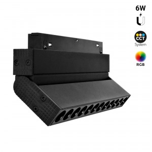 Spot linéaire orientable sur rail magnétique RGB + CCT - 6W - UGR18 - Mi Light