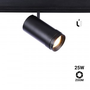 Spot LED sur rail magnétique avec Zoom 10°-55º - 48V - 25W