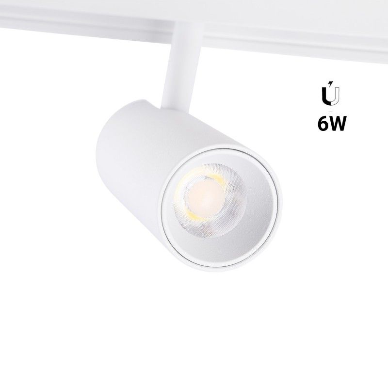 Spot LED sur rail magnétique 48V - 6W - Blanc