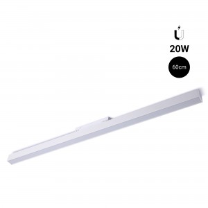 Spot linéaire LED opale sur rail magnétique 48V - 20W - Blanc