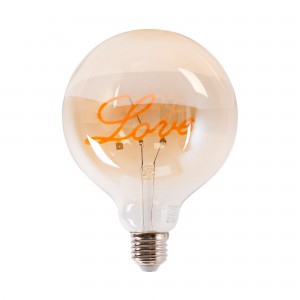 Ampoule LED filament "LOVE" 4W E27 G125