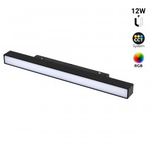 Spot linéaire opale sur rail magnétique  RGB + CCT - 12W - Mi Light