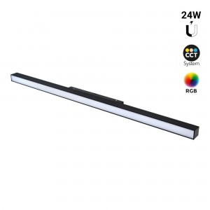 Spot linéaire opale sur rail magnétique  RGB + CCT - 24W - Mi Light