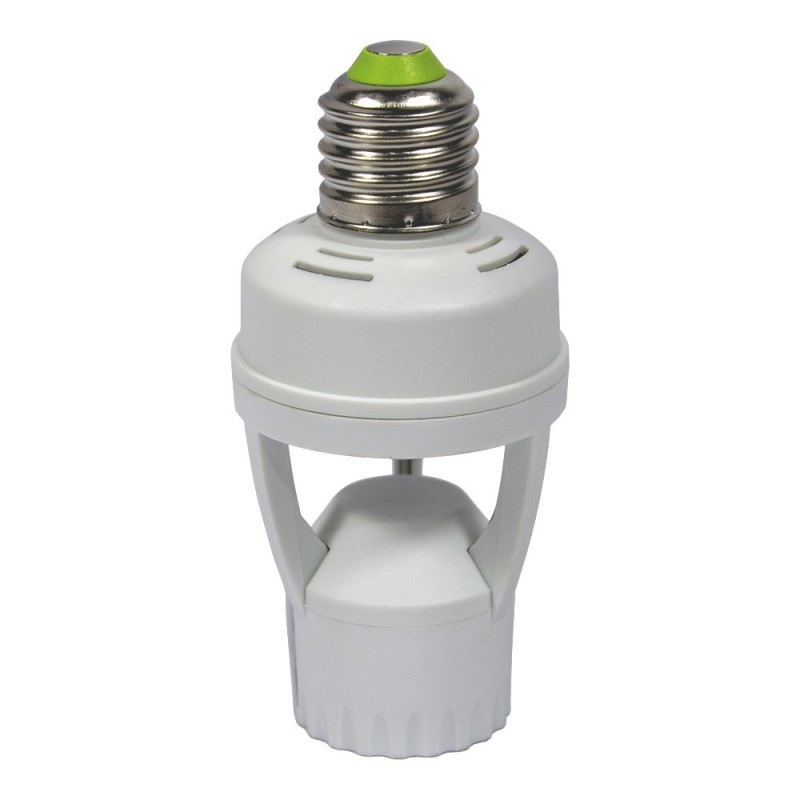 Adaptateur ampoule LED E27 détecteur de présence intégré