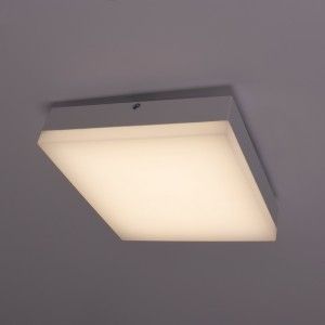 Plafonnier encastrable LED - Carré blanc IP44 225x225 - 18W 4000k 1250lm