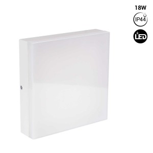 Plafonnier LED carré étanche 15W - IP44 - 4000K