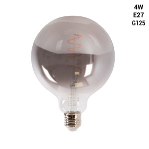 Ampoule décorative fumée à filament "Smoky" E27 G125 - 4W - 2200K