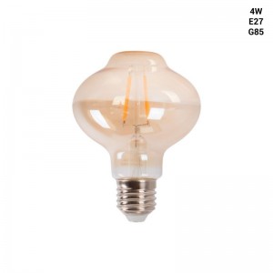 Ampoule à filament LED E27 G85 - 4W - Vintage Gold - 2200K