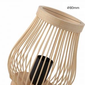 Lampe de table en bois naturel