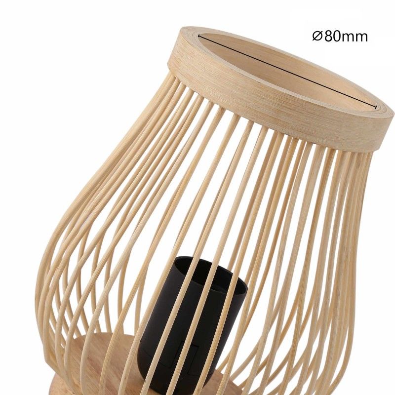 Lampe de table en bois naturel Lampe de table en bois naturel