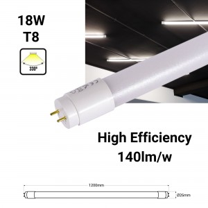 Tube LED 120cm T8 - 18W - 140lm/W
