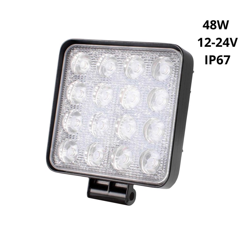 Projecteur LED 48W 12-24V DC - Machines, automobiles et bateaux - 2000lm - 60º