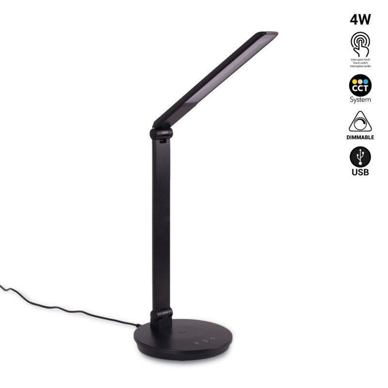 Lampe LED USB de bureau rechargeable, intensité réglable en continu. EFL29