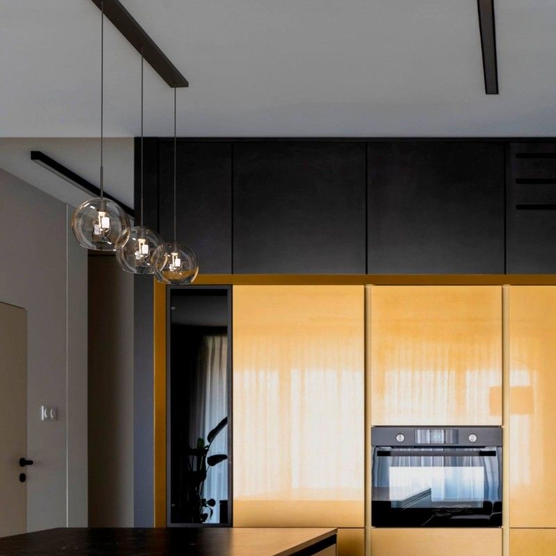 Lampe suspendue 3 verres transparents