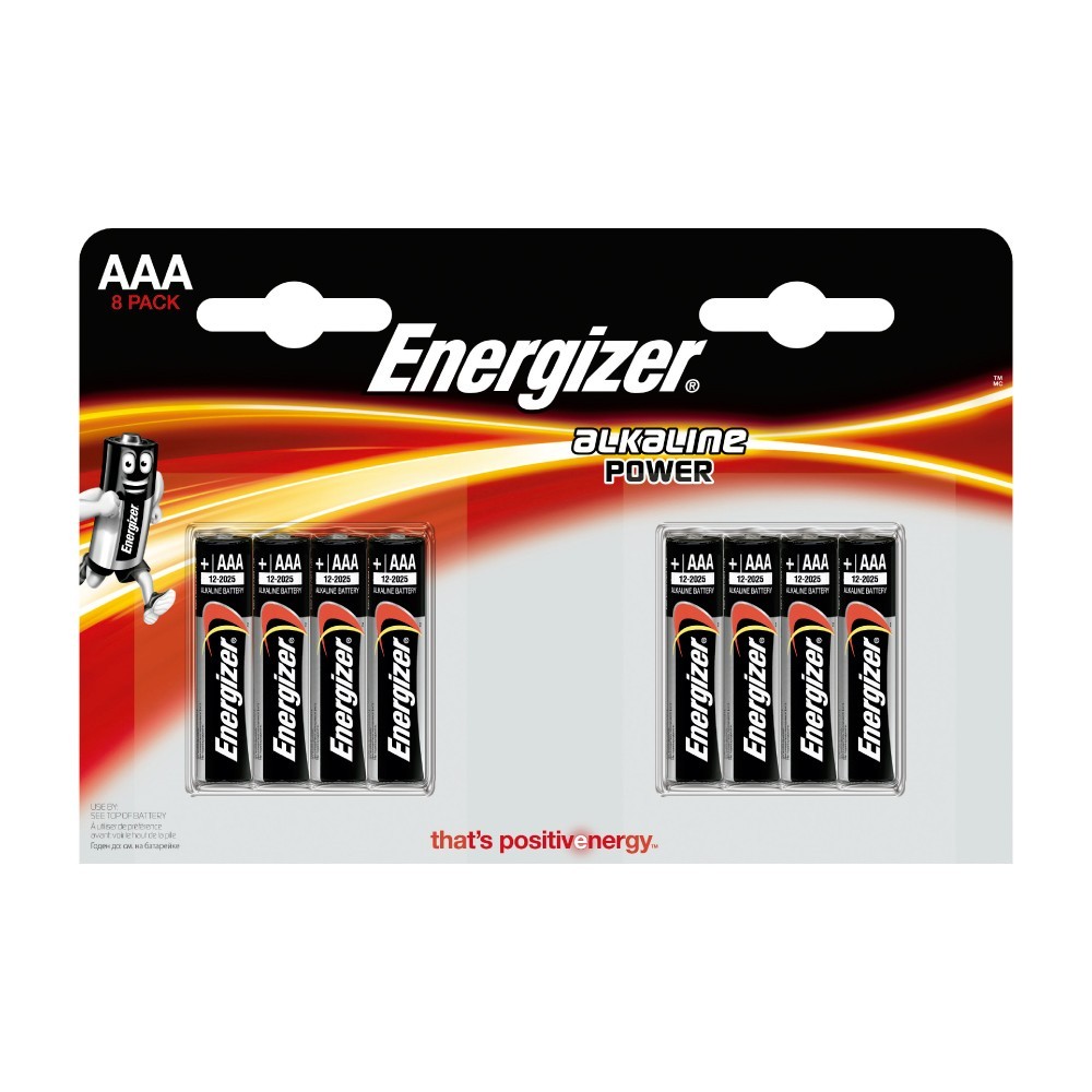 Pile Energizer Alkaline Power LR03 (AAA) 1.5V Blister 8 U