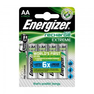 Pile Rechargeable Energizer Extreme 2300mAh HR6 (AA) 1.5V Blister 4 U