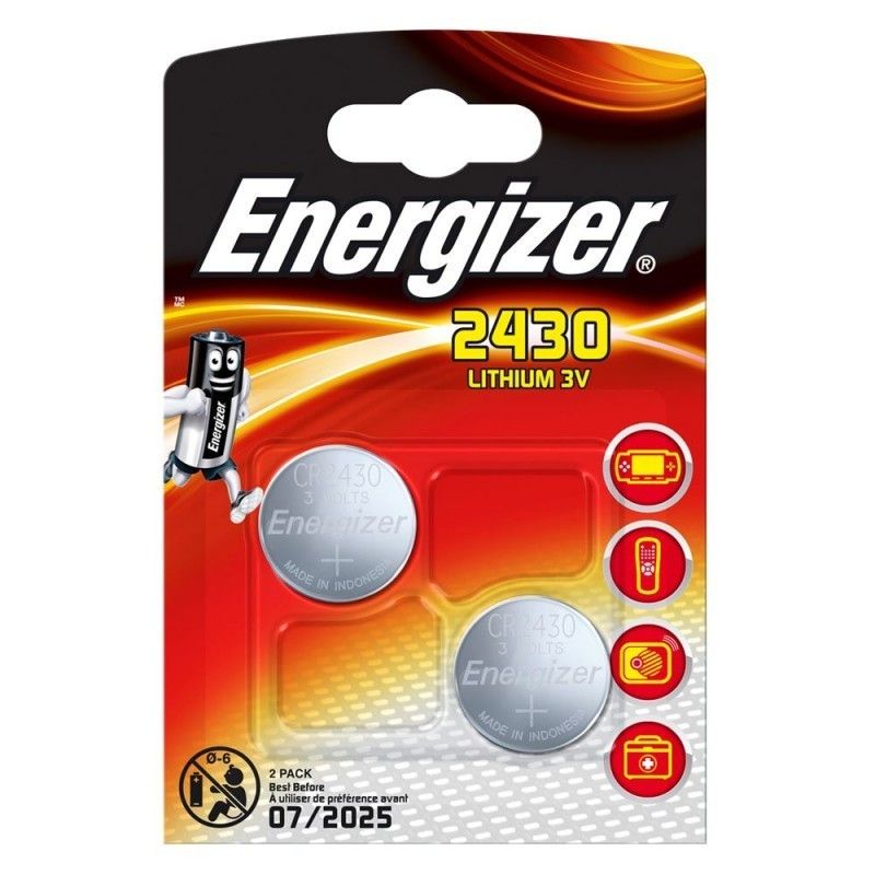 Piles Energizer CR2430 au lithium, 3V (2 unités)