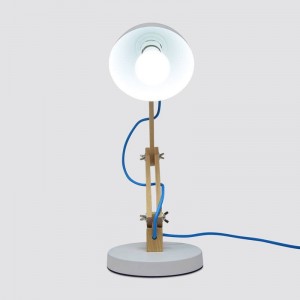 Lampe de bureau cable bleu