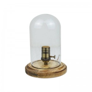 Lampe de table cloche verre