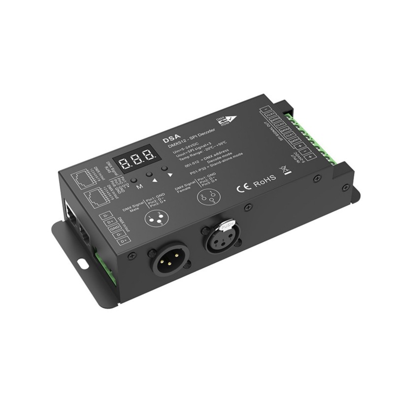 Décodeur DMX512 vers SPI Pixel 5-24V DC - Contrôleur RF