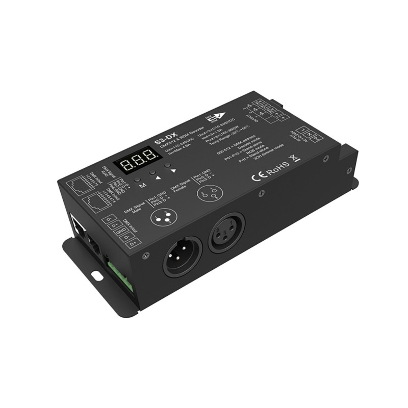 Décodeur DMX512 110-240V AC - 1,5A/canal - 3 Canaux