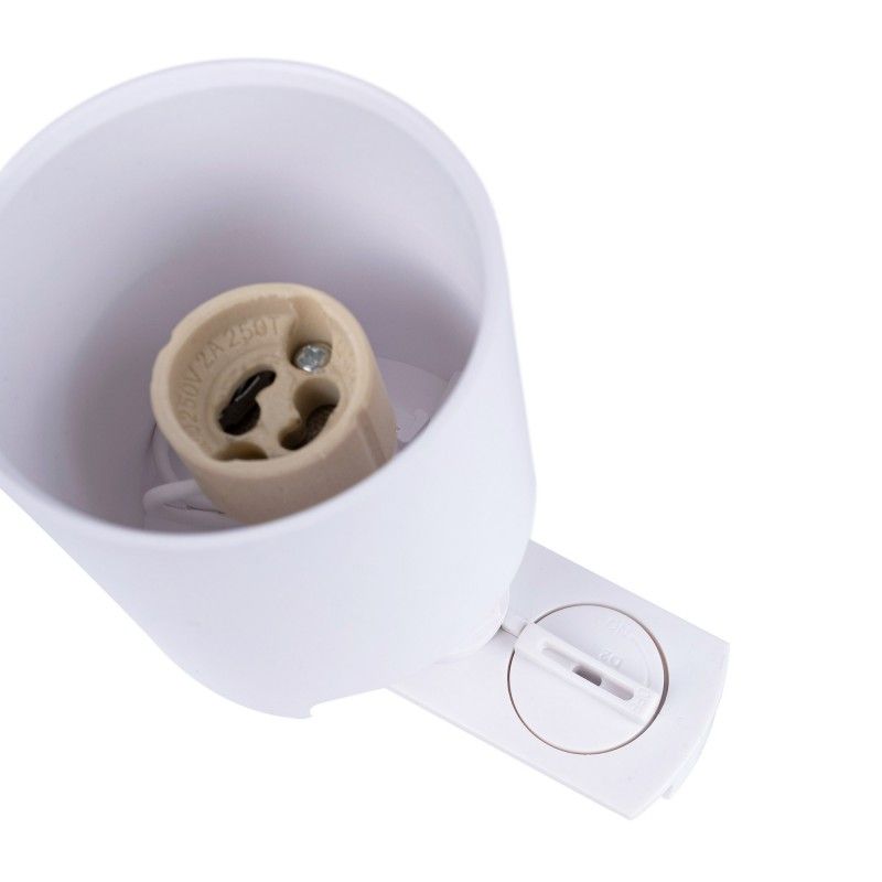 Spot sur rail monophasé avec douille GU10 Spot sur rail monophasé avec douille GU10