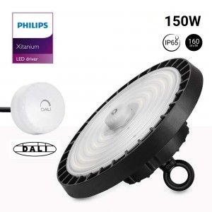 Cloche industrielle LED 150W - Driver Philips - Graduable DALI - IP65
