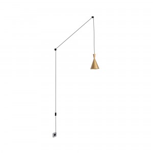 Suspension scandinave en métal et bois "Lima" / Inspiration "Beat Tall" de TOM DIXON