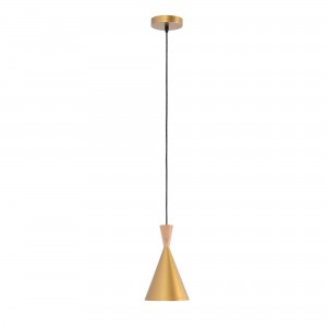 Suspension scandinave en métal et bois "Exan" / Inspiration "Beat Tall" de TOM DIXON