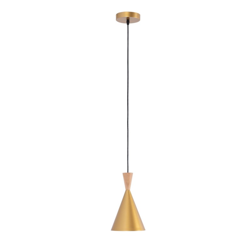 Suspension scandinave en métal et bois "Exan" / Inspiration "Beat Tall" de TOM DIXON