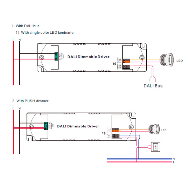 Driver DALI DT6 monochrome dimmable 220