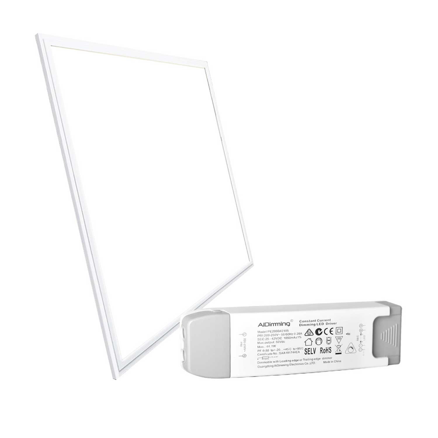 Panneau LED Superia 42W 60x60 Cm - 5040 Lumens Lumière Blanche Naturelle 4000K - Lot De 6 Pièces